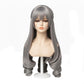 Bronya cosplay wig – premium silver twin-tail designer wig front view