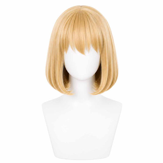 Front view of Cha Hae-In cosplay wig in blonde bob style, basic wig for DIY styling