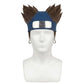 Front view of Chōji Akimichi cosplay wig with spiky light-brown hair