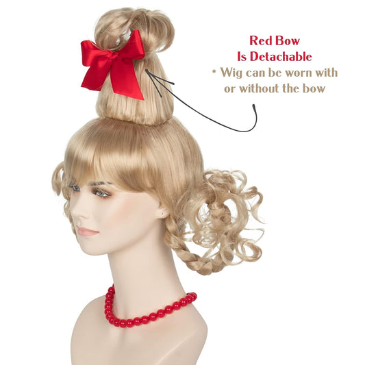Spread Whoville Joy with Cindy Lou Who Blonde Wig - Get Yours Now!