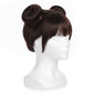 Side view of Chun-Li wig with natural volume for custom styling