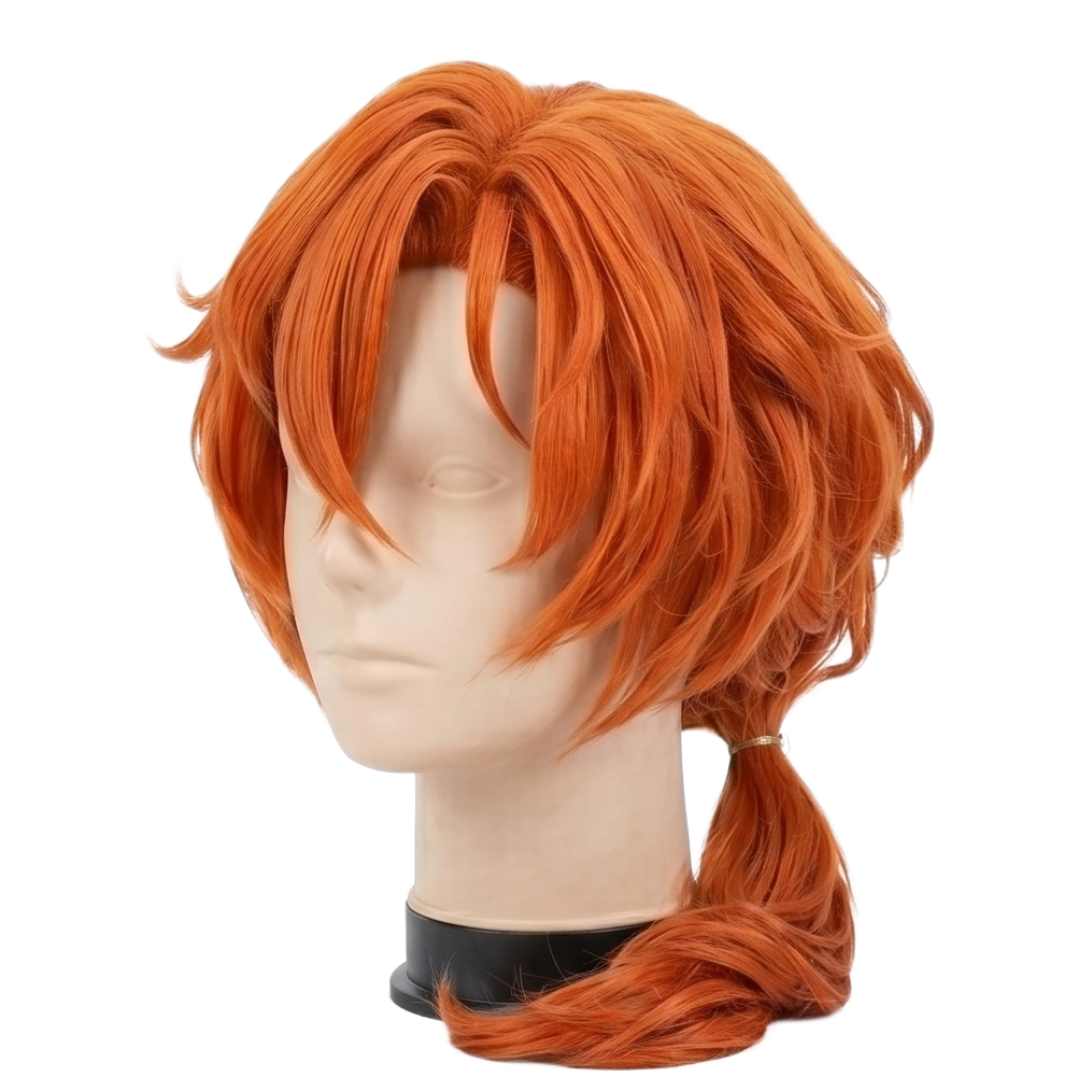 Chūya Nakahara wig featuring face-framing orange layers