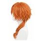 Side view of orange Chuya Nakahara cosplay wig with unstyled fibers