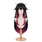 Black and magenta anime cosplay wig inspired by Columbina from Genshin Impact