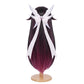 Back view of Columbina long black and magenta cosplay wig