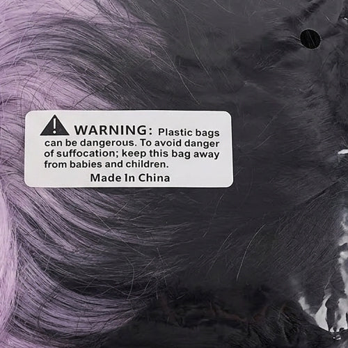 Corbeau black and purple cosplay wig  package