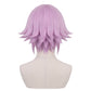 Back view of Soul Eater Crona cosplay wig with layered pink hairstyle