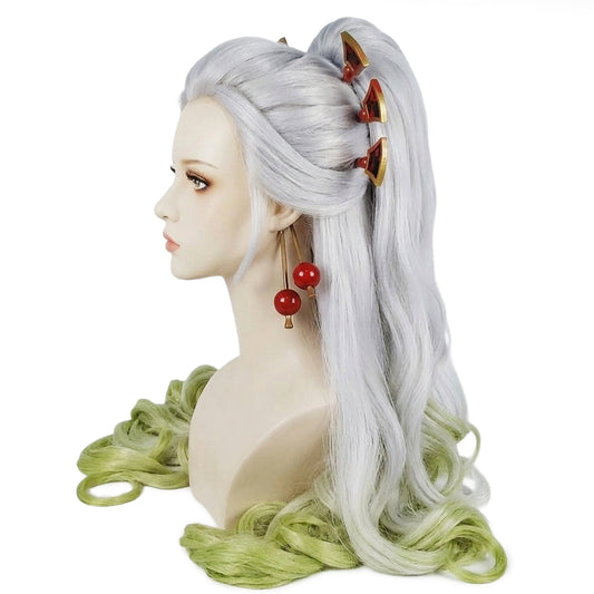 Side view of Daki wig highlighting layered styling and volume