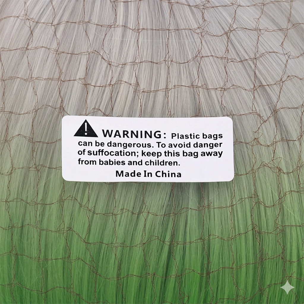Daki sliver and green cosplay wig package