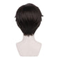 Back view of Damian Desmond cosplay wig with unstyled short fibers