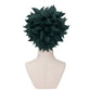 Back view of Deku wig featuring voluminous tousled curls and heat-resistant fibers