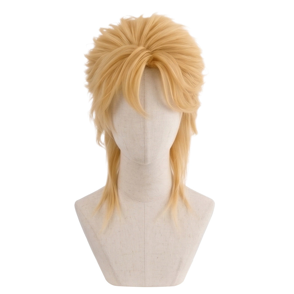 Blonde anime cosplay wig inspired by Diego Brando from JoJo's Bizarre Adventure