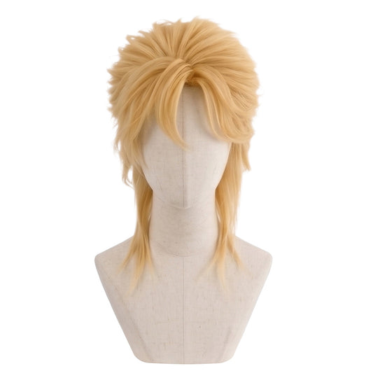 Blonde anime cosplay wig inspired by Diego Brando from JoJo's Bizarre Adventure