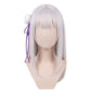 DIY styling wig for recreating Emilia’s flowing long hairstyle