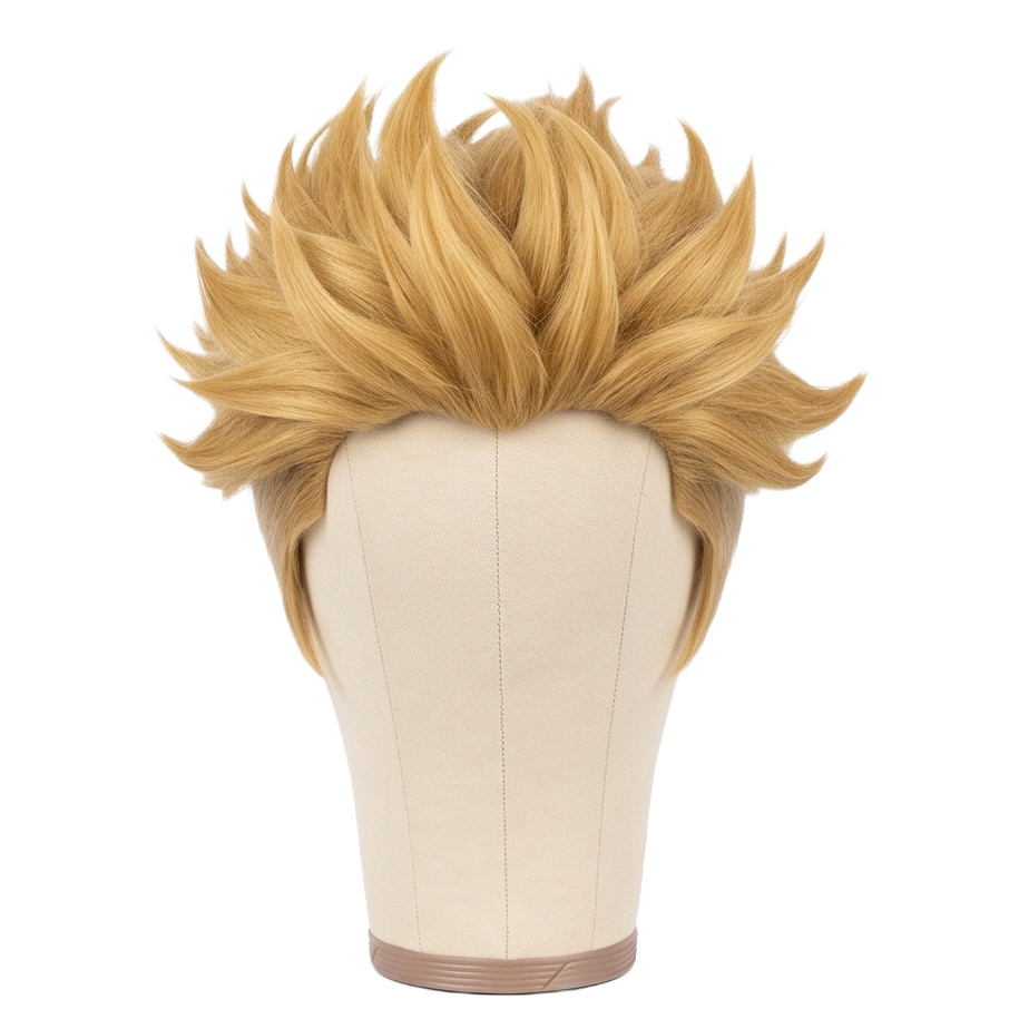 DIY styling wig for recreating Enjin's layered spiky hairstyle