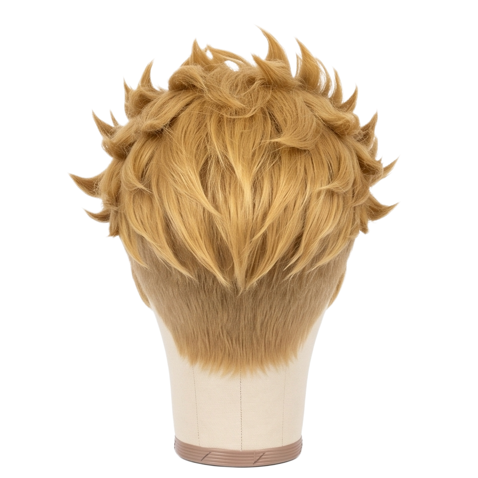 Back view of Gachiakuta Enjin cosplay wig