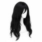 Unstyled Eraser Head wig showing natural black texture and length