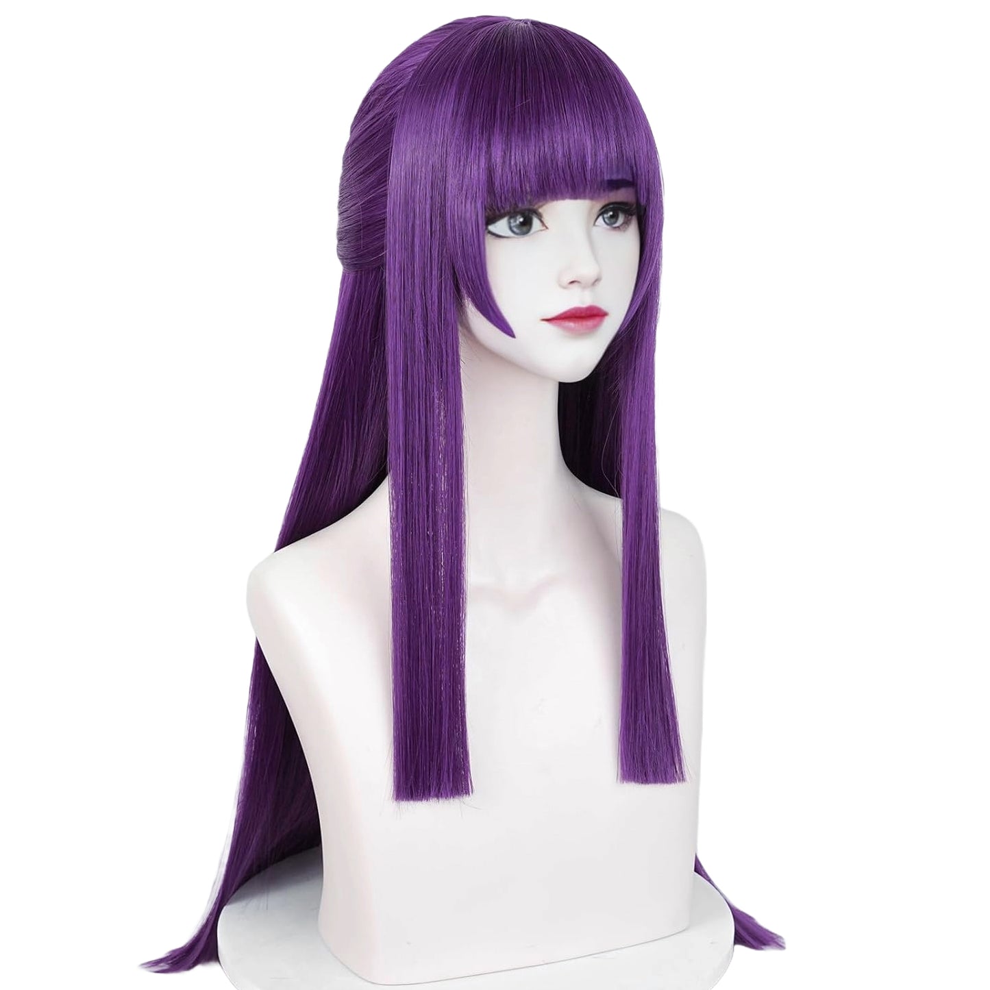 Fern Long Purple Straight Wig with Bangs