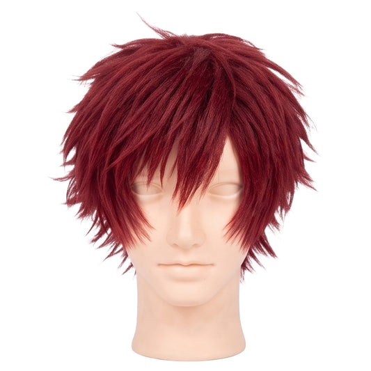Red anime cosplay wig inspired by Gaara from Naruto