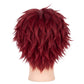 Back view of Naruto Gaara cosplay wig with unstyled fibers