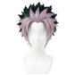 Front view of Gen Narumi cosplay wig with sleek, character-accurate black and pink hair