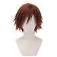 Medium brown anime cosplay wig inspired by Genesis Rhapsodos from Final Fantasy