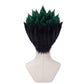 Back view of long spiky Gon Freecss cosplay wig with unstyled fibers