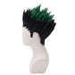 Side view of Hunter x Hunter Gon Freecss black green basic cosplay wig