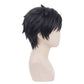 Side view of Haruka Sakura wig showing layered spiky anime styling