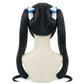 Back view of Hestia cosplay wig with smooth, unstyled fibers