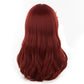 Back view of long red Himeko cosplay wig
