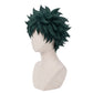 Deku wig showing layered green curls and natural anime-accurate shape