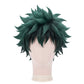 Green anime cosplay wig inspired by Deku from My Hero Academia