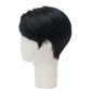 Left side view of KPop Demon Hunters Jinu black basic cosplay wig