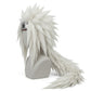 Jiraiya white cosplay wig on mannequin – handmade Naruto wig by Morojowig