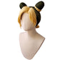 Jolyne Cujoh Anime Cosplay Straight Curly Wave Fluffy Synthetic Green Wig Jolyne Kujo Yellow Braids Ponytail Wig with Detachable Buns for Halloween Party