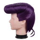 Right side view of Josuke Higashikata wig featuring the dramatic purple pompadour profile, smooth swept-back hair, and handcrafted cosplay styling