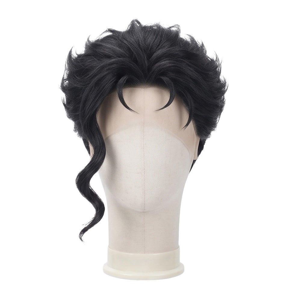 Black anime cosplay wig inspired by Jotaro Kujo from JoJo's Bizarre Adventure