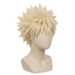 Katsuki Bakugo wig displayed on mannequin with anime-accurate silhouette