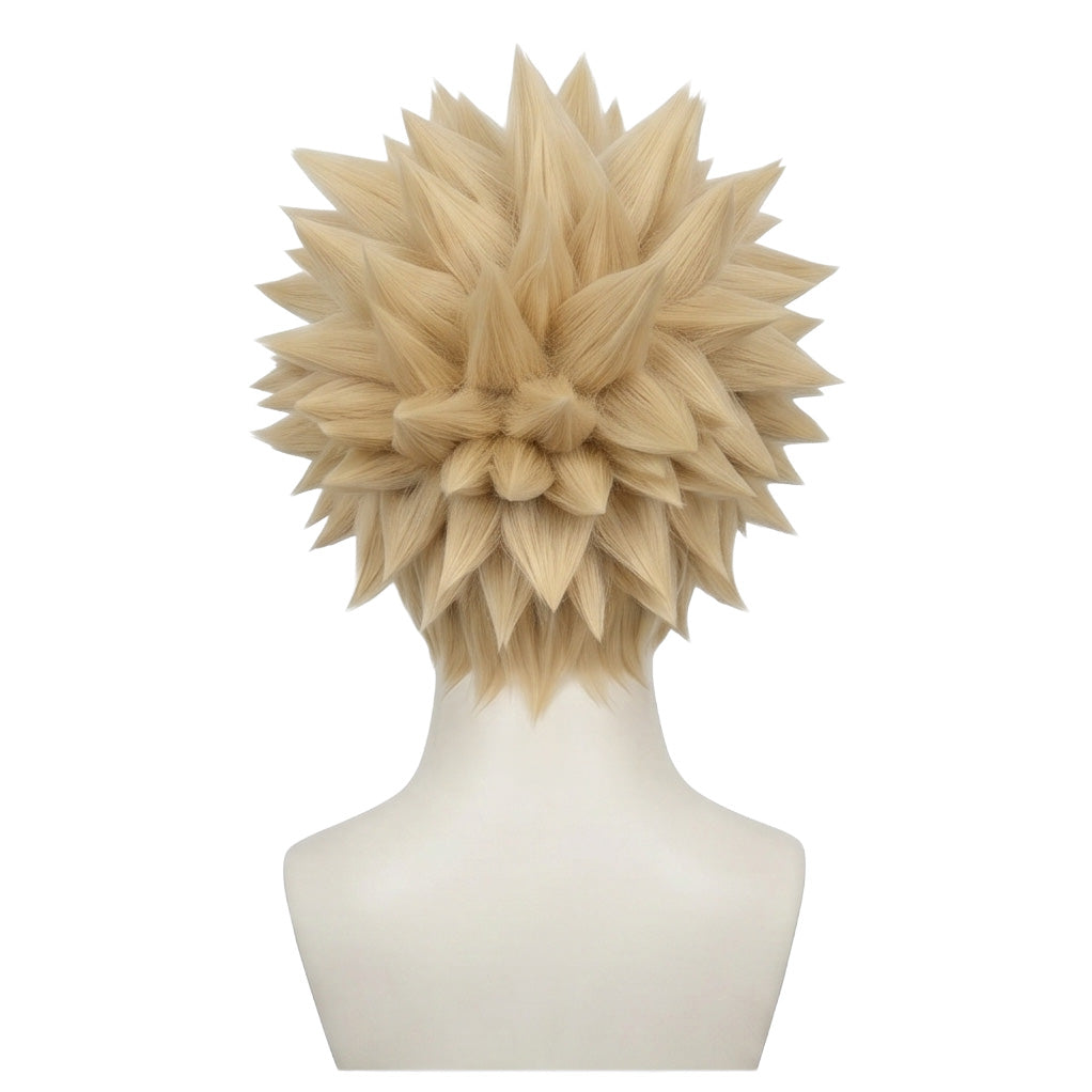 Back view of My Hero Academia Katsuki Bakugo wig