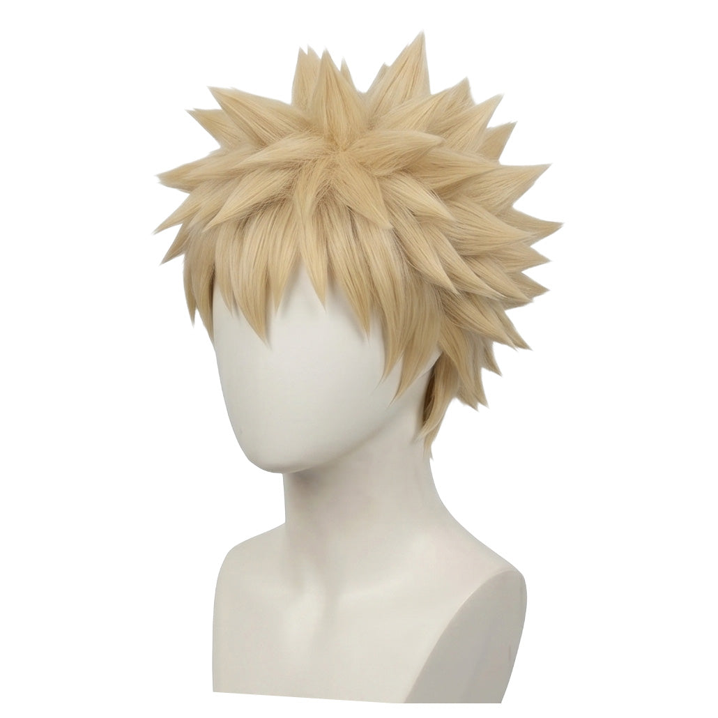 premium heat-resistant fibers on Bakugo cosplay wig