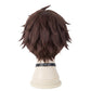Back view of Kazuma Satou wig featuring short layered brown hair, smooth textured fibers, and the casual adventurer hairstyle silhouette from KonoSuba