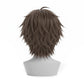 Back view of Kazuma cosplay wig showing clean layered brown style
