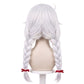 Back view of long Kiana Kaslana cosplay wig with unstyled fibers