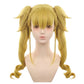 Front view of Kikoru Shinomiya basic cosplay wig with black bows