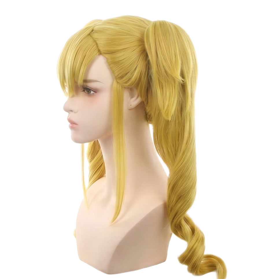 Side view of Kaiju No. 8 Kikoru Shinomiya wig ready for styling
