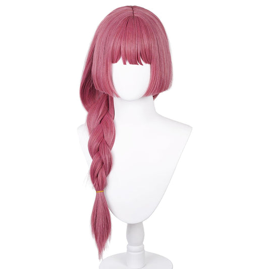 Anime Bocchi the Rock Hiroi Kikuri Pink Cosplay Wig with Braids