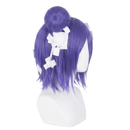 Side view of Konan transformation wig inspired by Naruto Shippuden