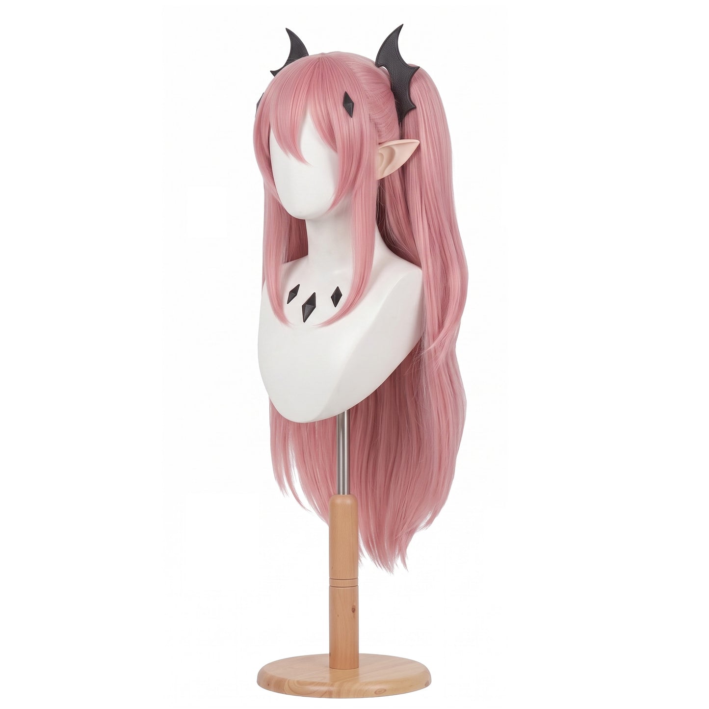 Long pastel pink anime cosplay wig inspired by Krul Tepes