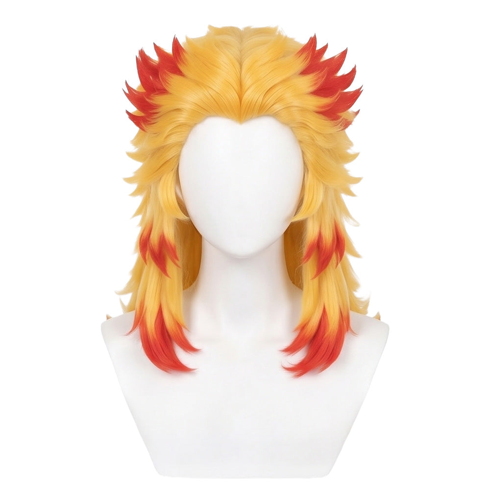 DIY styling wig for recreating flame-inspired layered hairstyle